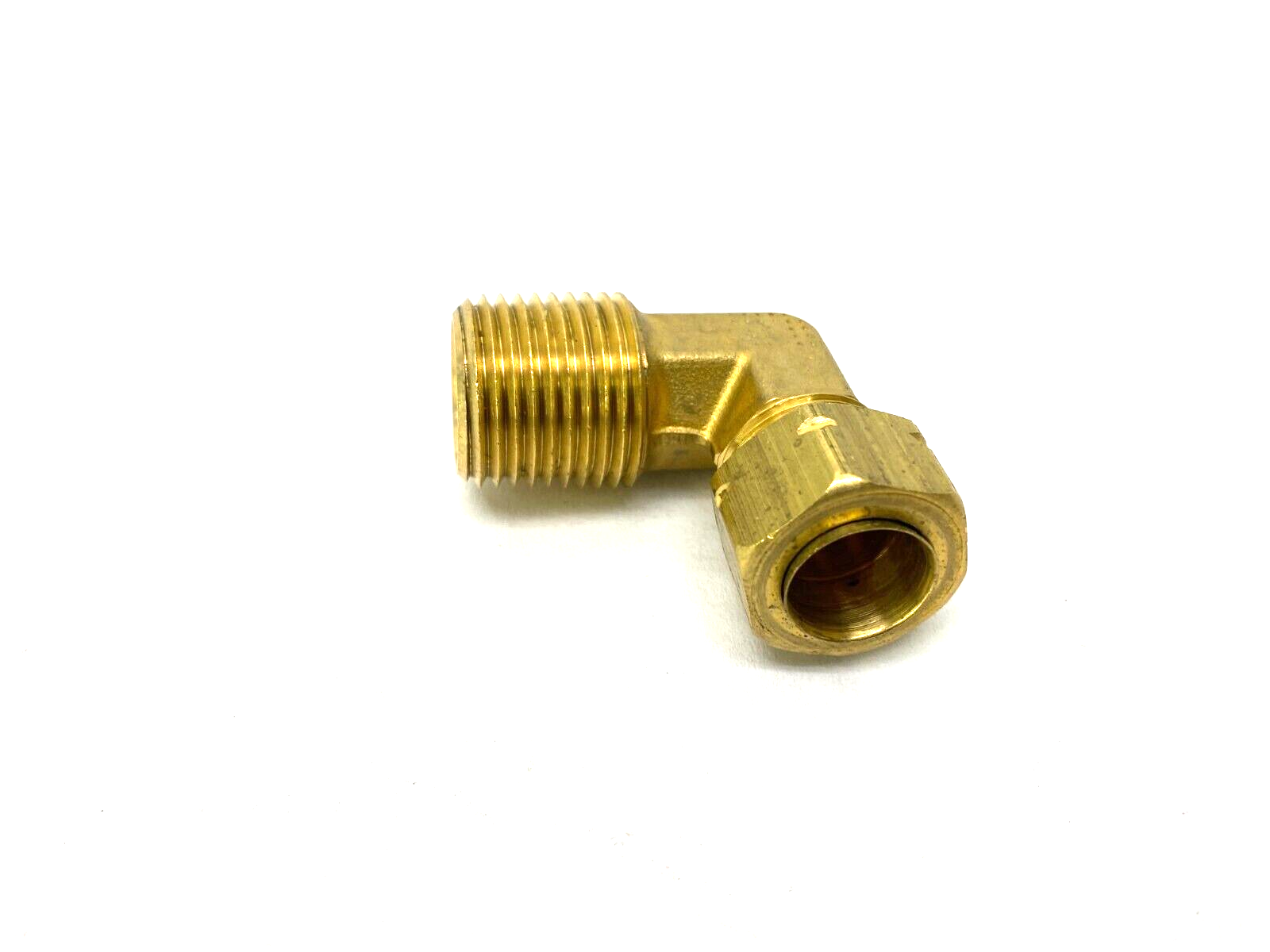 Parker 8MSEL8N-B Brass A-LOK Compression Elbow Fitting, 1/2" Tube OD, 1/2" NPT - Maverick Industrial Sales