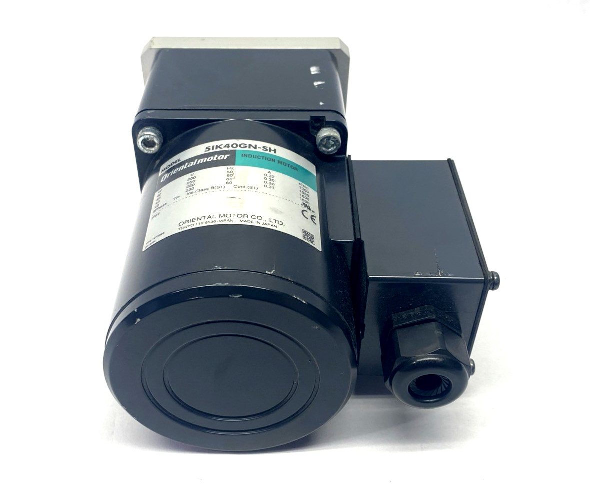 5IK40GN-SH | Oriental Motor 40W 3PH AC Motor 1/19 HP, 5GN90KA 90:1 Gearhead - Used - Maverick Industrial Sales