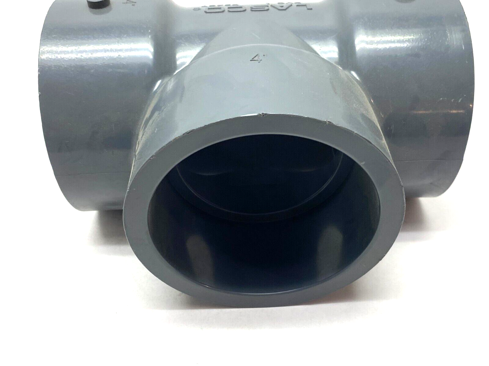 Lasco 801-040 Three-Way Tee Slip Socket Fitting 4" SCH80 PVC Gray - Maverick Industrial Sales