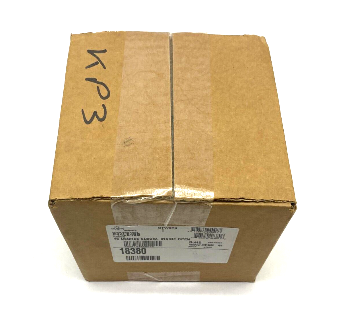 Hoffman F44LE45B nVent 45 Degree Elbow Lay-In Wireway, Inside Open Gray Steel - Maverick Industrial Sales
