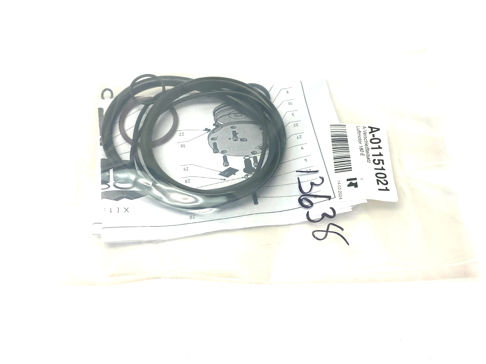 Reinhardt-Technik A-011510121 Air Motor Seal/Wear Replacement Kit 180 E - Maverick Industrial Sales
