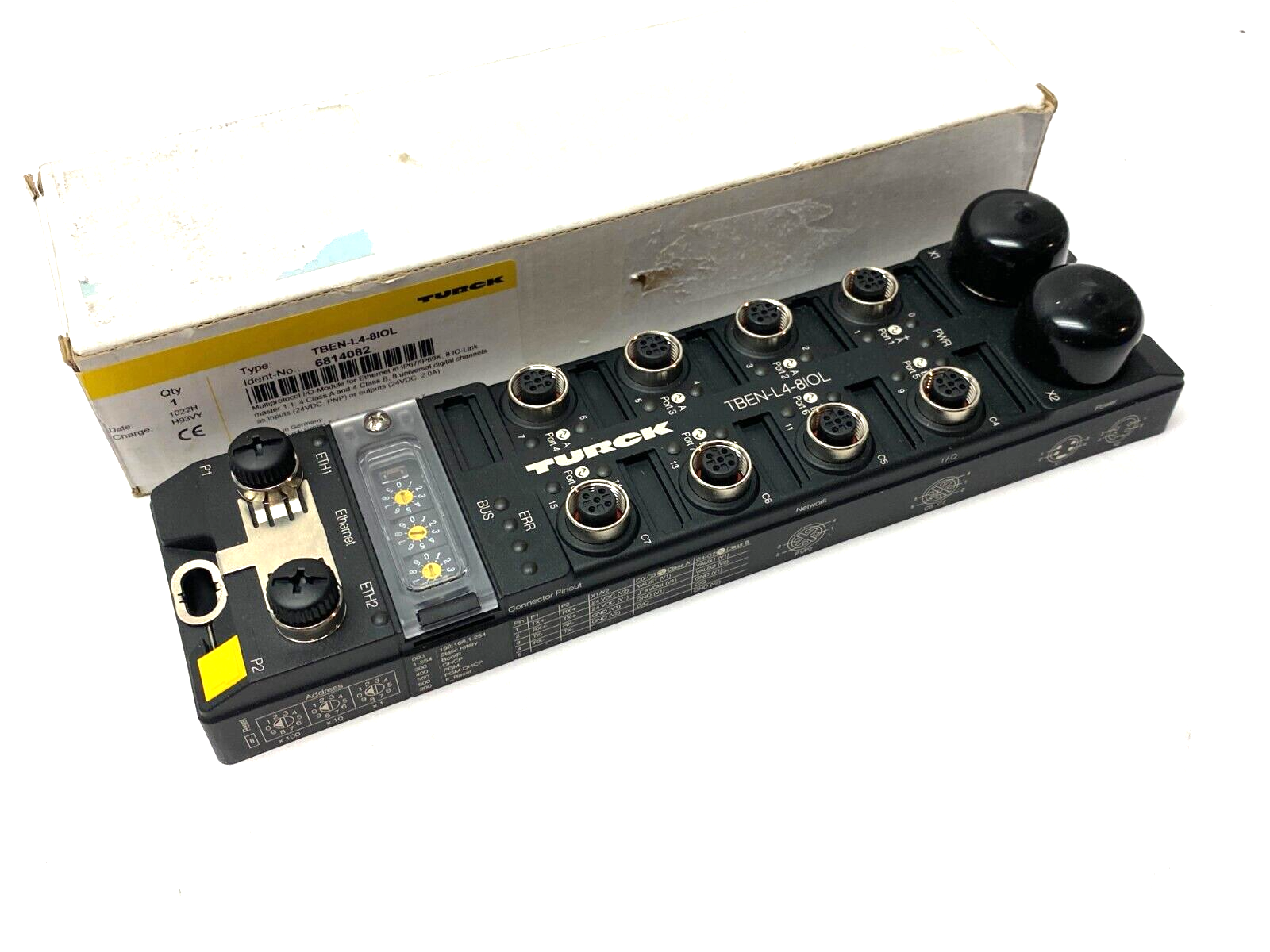 Turck TBEN-L4-8IOL Compact Multiprotocol Ethernet I/O Module 8-Ch 6814082 - Maverick Industrial Sales