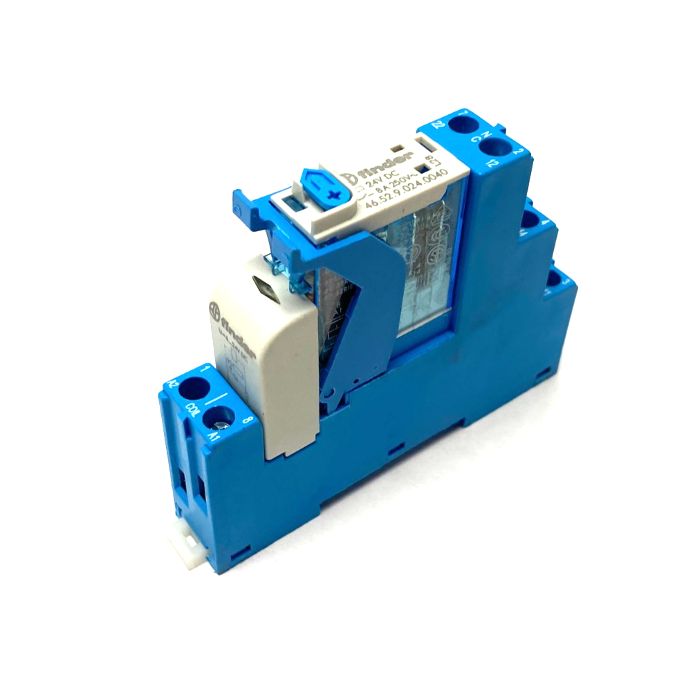 Finder 46.52.9.024.0040 Gen Purpose Relay 99.02.9.024.99 Indicator & 97.02 Base - Maverick Industrial Sales