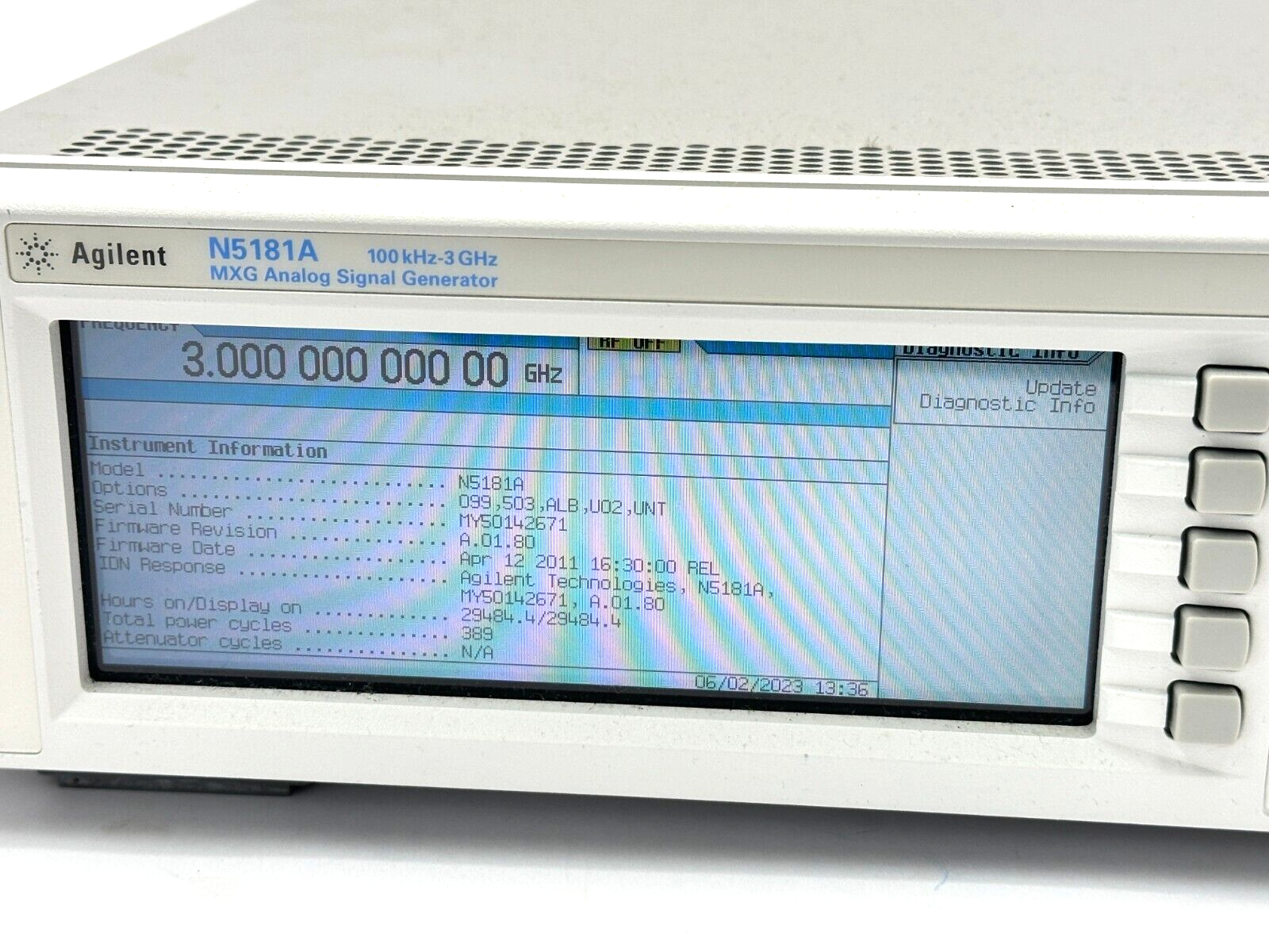 Agilent N5181A MXG Signal Generator 100kHz-3GHz MY50142671 099 503 ALB U02 UNT - Maverick Industrial Sales