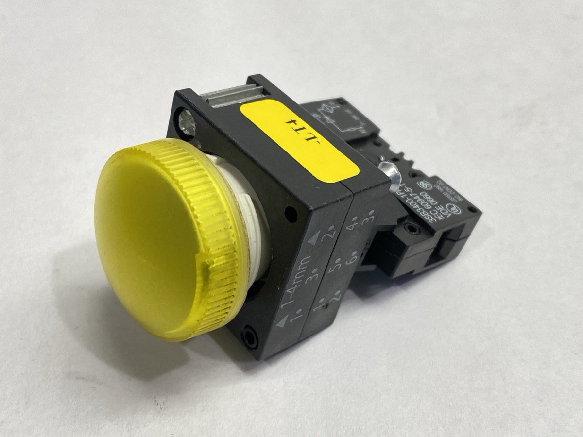 Siemens 3SB3204-6AA30 Panel Mount Pilot Light Yellow 22mm - Maverick Industrial Sales