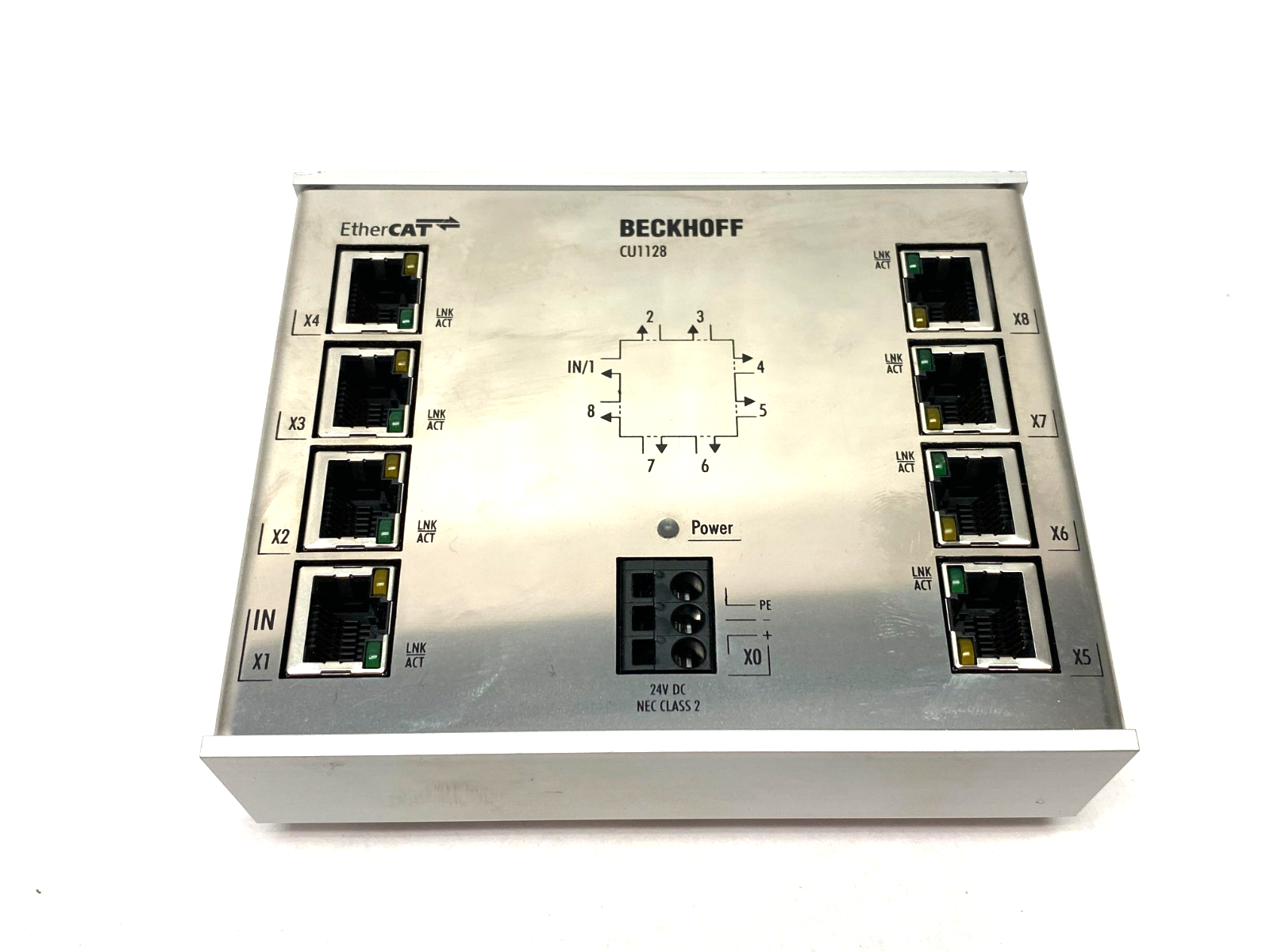 CU1128-0000 | Beckhoff EtherCAT 8-Port Infrastructure Junction, RJ45, 100 MBit/s - Used - Maverick Industrial Sales