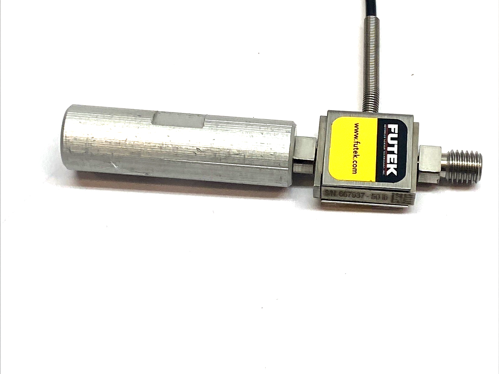 LRM200 | Futek Miniature S-Beam Jr Load Cell Male Thread Tension/Compression - For parts or not working - Maverick Industrial Sales