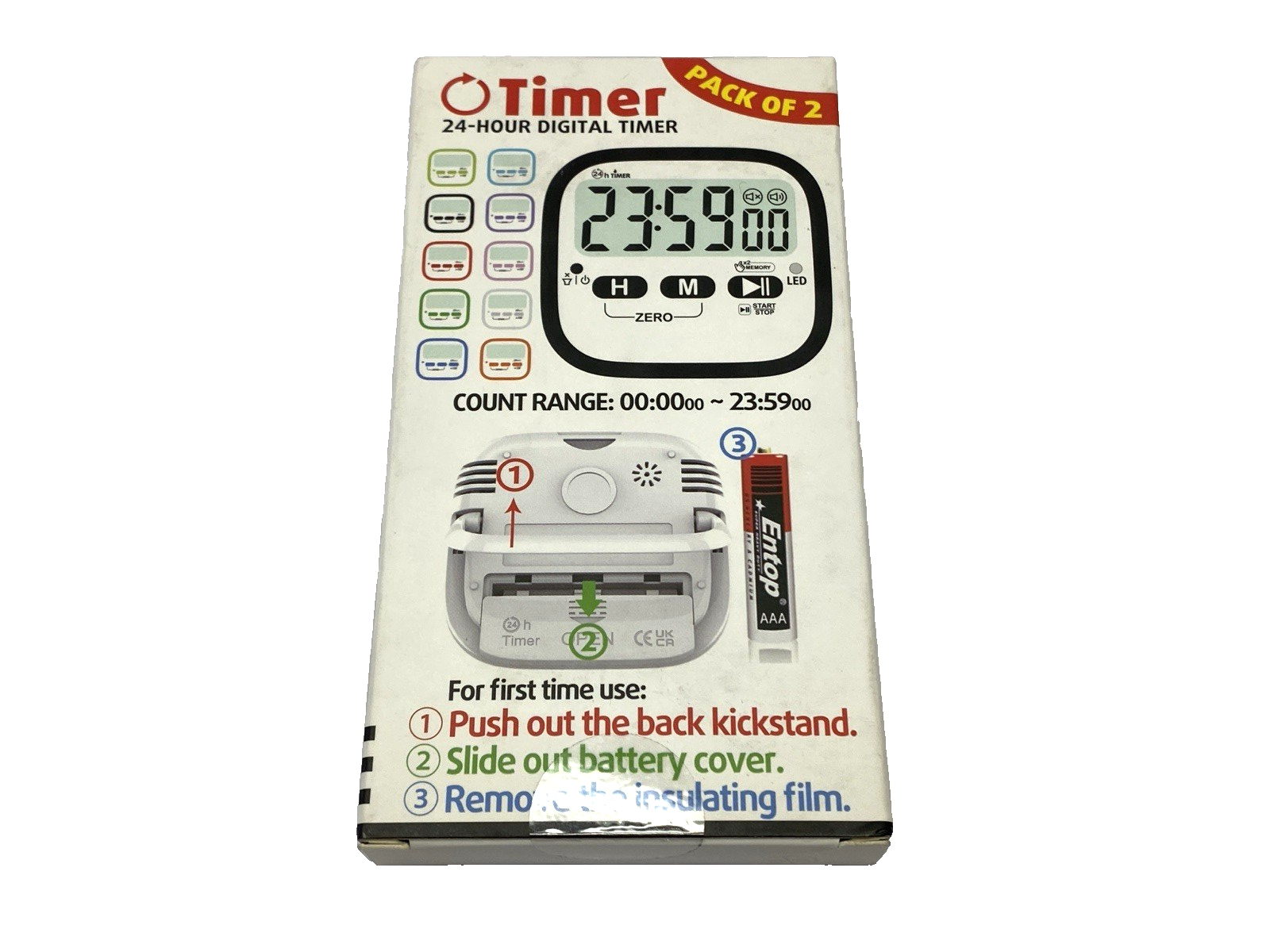 24 Hour Digital Kitchen Timer PACK OF 2 - Maverick Industrial Sales
