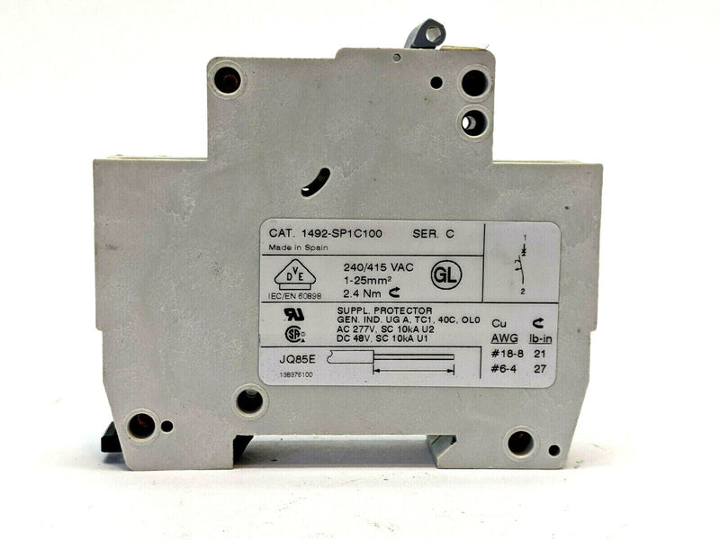 Allen Bradley 1492-SP1C100 Ser C Circuit Breaker 1 Pole 10A - Maverick Industrial Sales