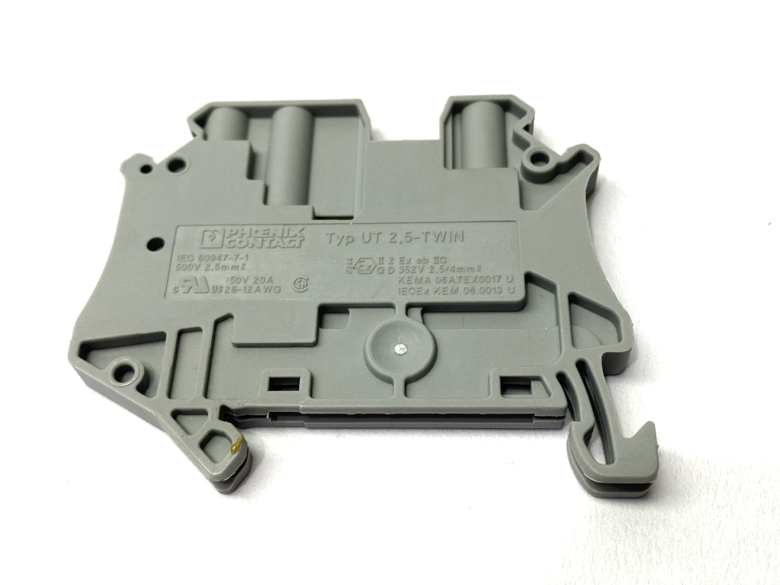 Phoenix Contact UT 2,5-TWIN Gray Terminal Block 24A 500V 3044513 LOT OF 9 - Maverick Industrial Sales
