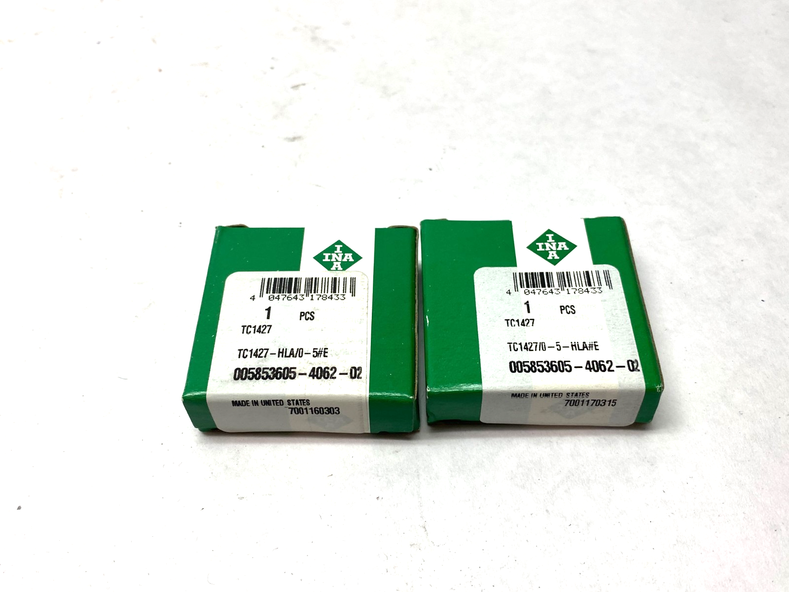 INA TC1427/0-5-HLA Thrust Roller Bearing LOT OF 2 - New - Maverick Industrial Sales