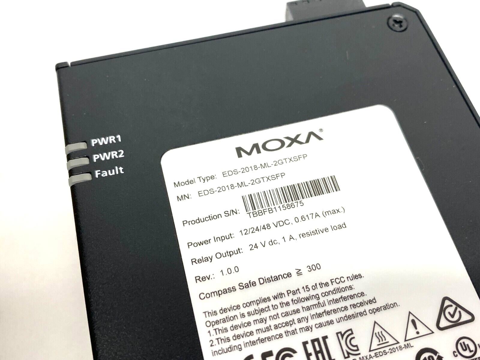 Moxa EDS-2018-ML-2GTXSFP Unmanaged Gigabit Ethernet Switch 18-Port V1.0.0 - Maverick Industrial Sales