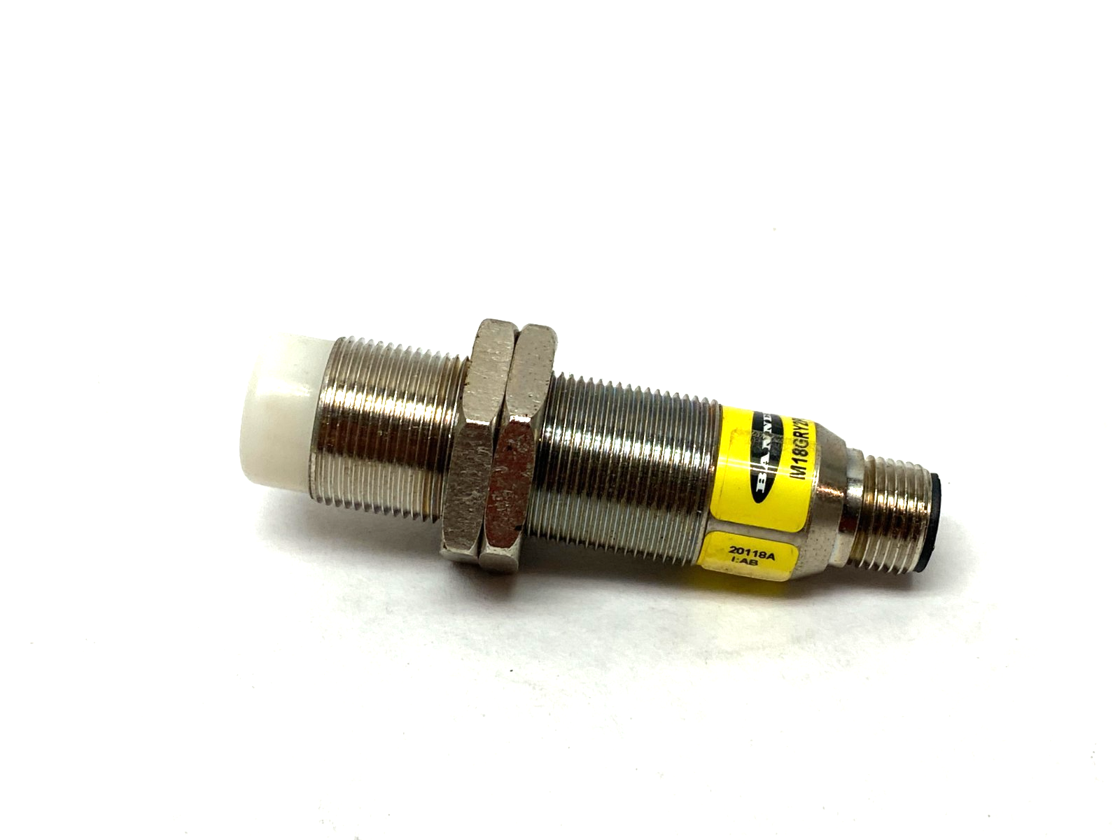Banner M18GRY2PQ EZ-Light In-Line Indicator 18mm Metal Housing 3-Color 74051 - Maverick Industrial Sales