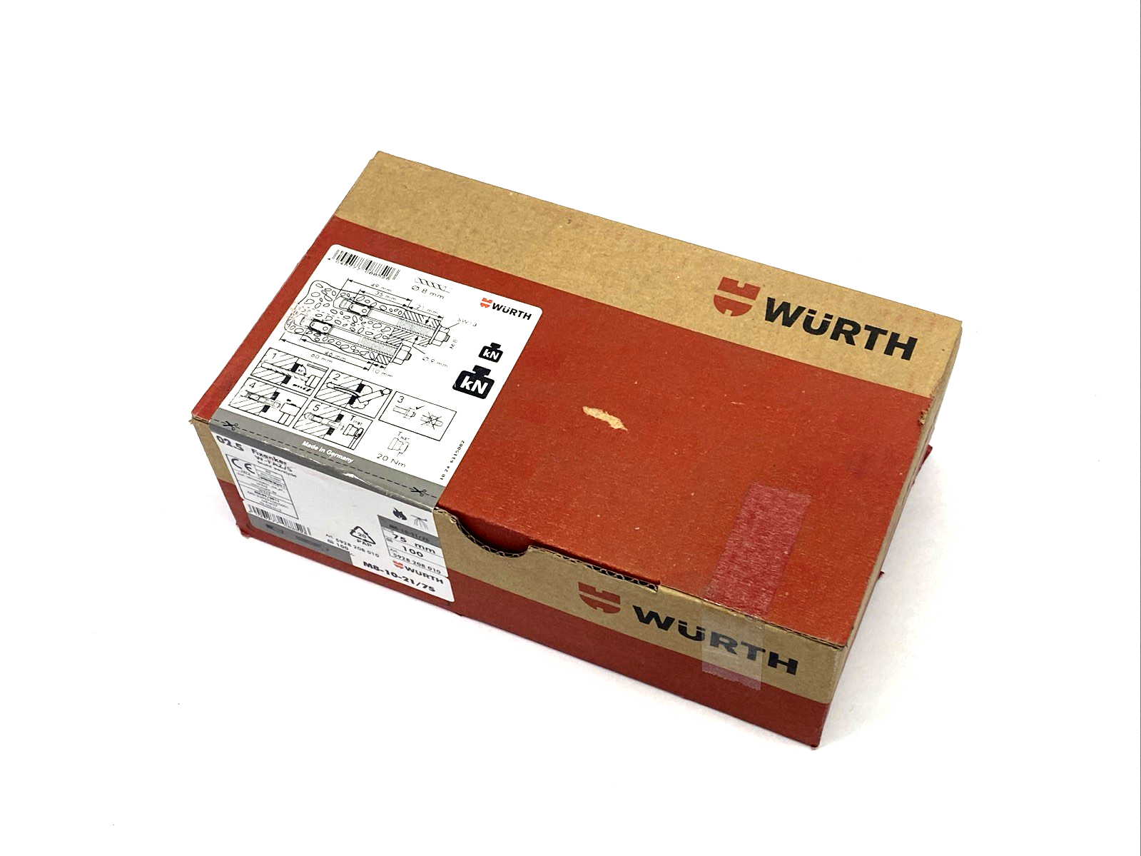 5928208010,5928 208 010 | Wurth 5928208010 Fixanchor W-FAZ/S Steel Concrete Anchor M8-10-21/75 BOX OF 100 - New - Maverick Industrial Sales