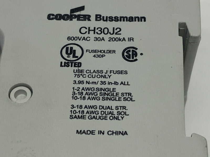 Cooper Bussmann CH30J2 Fuse Holder 600V 30A - Maverick Industrial Sales