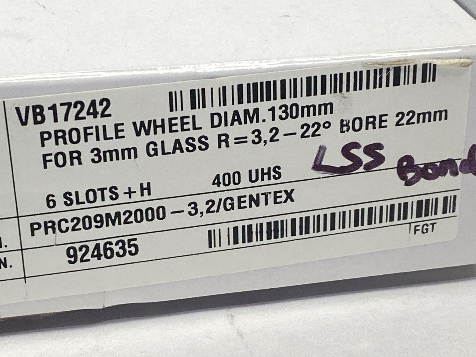 VB17242 | ADI Ultra High Speed Diamond Bevel Cutting Wheel PRC209M2000-3,2 - New – Open box - Maverick Industrial Sales