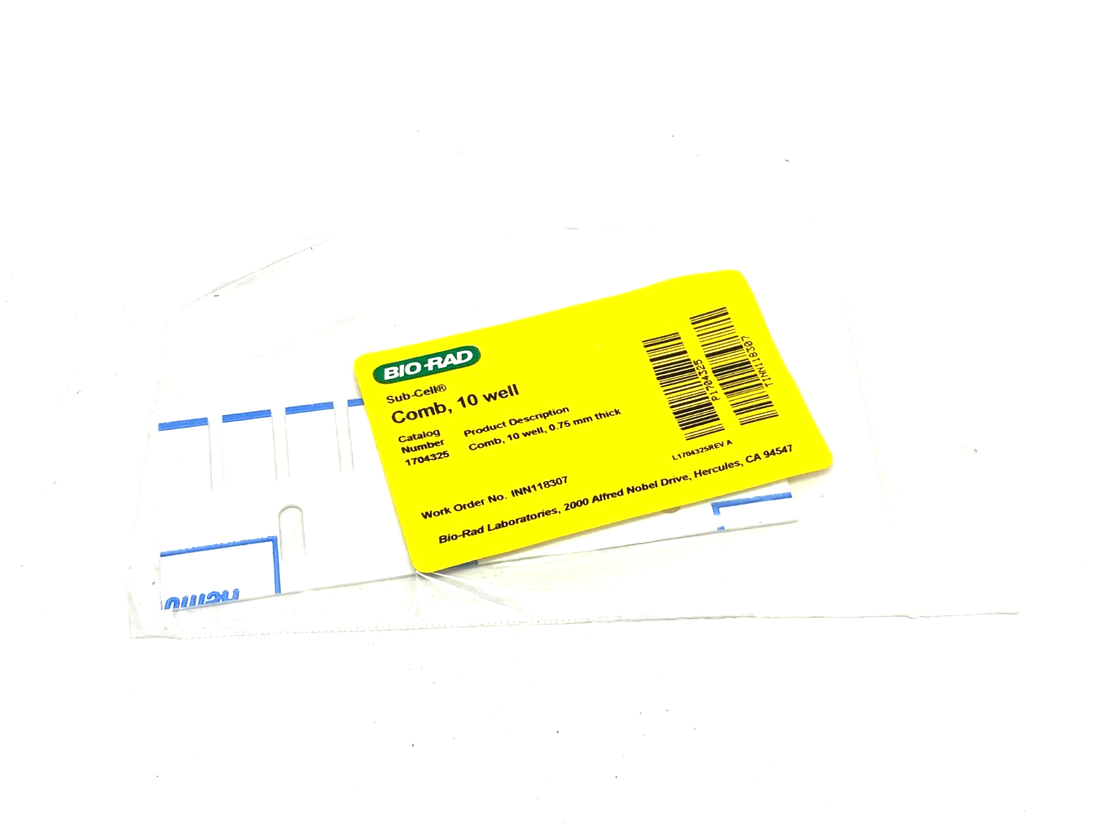 Bio Rad 1704325 Adjustable Height Comb 10-Well 0.75mm for Sub Cell/Mini Sub-Cell - Maverick Industrial Sales