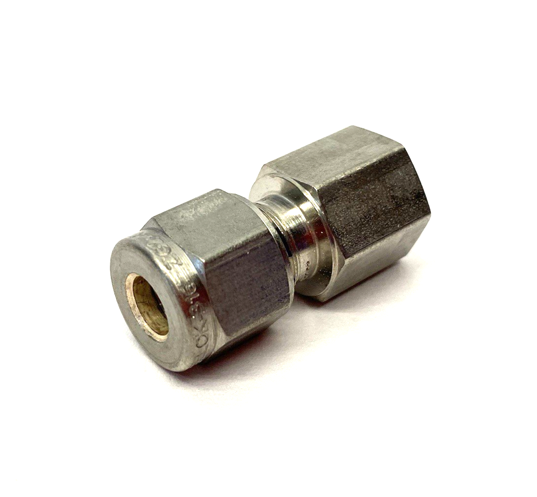 SS-6M0-7-2 | Swagelok Stainless Steel Tube Fitting 6 mm Tube OD x 1/8" Female NPT - New – Open box - Maverick Industrial Sales