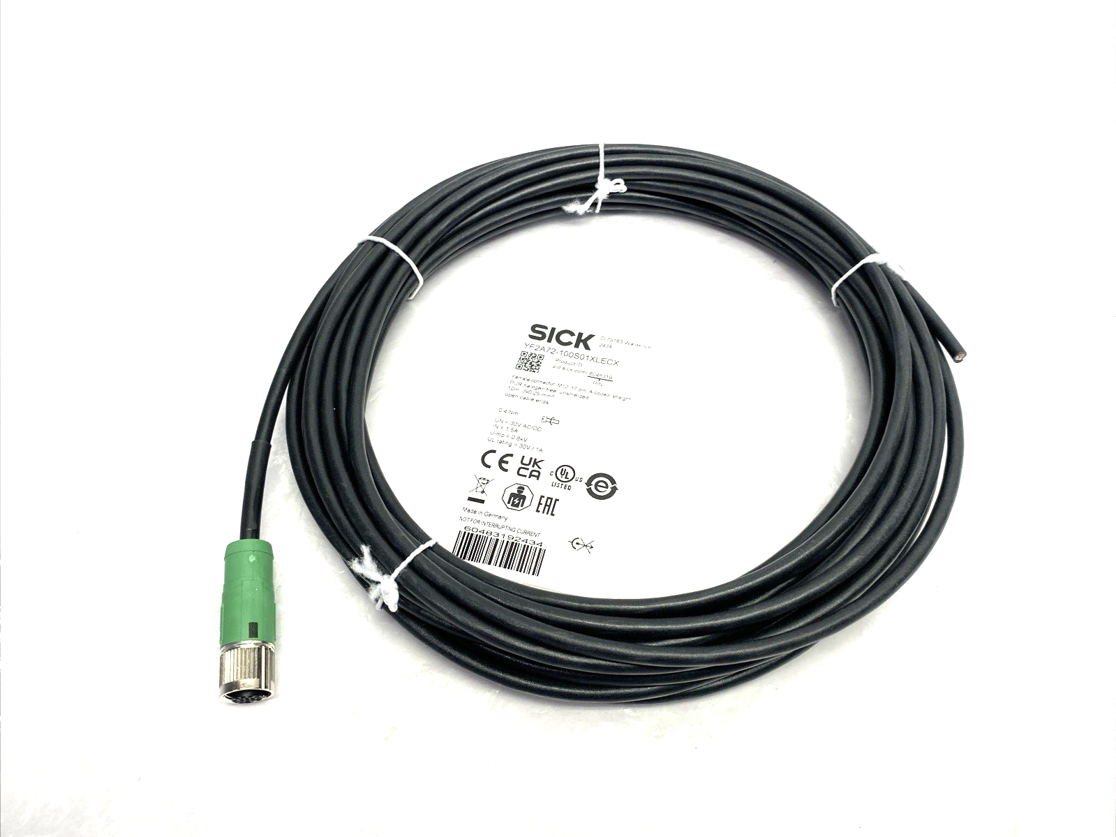 YF2A72-100S01XLECX | Sick Connection Cable, Female M12 17-Pin, 6048319 - New – Open box - Maverick Industrial Sales
