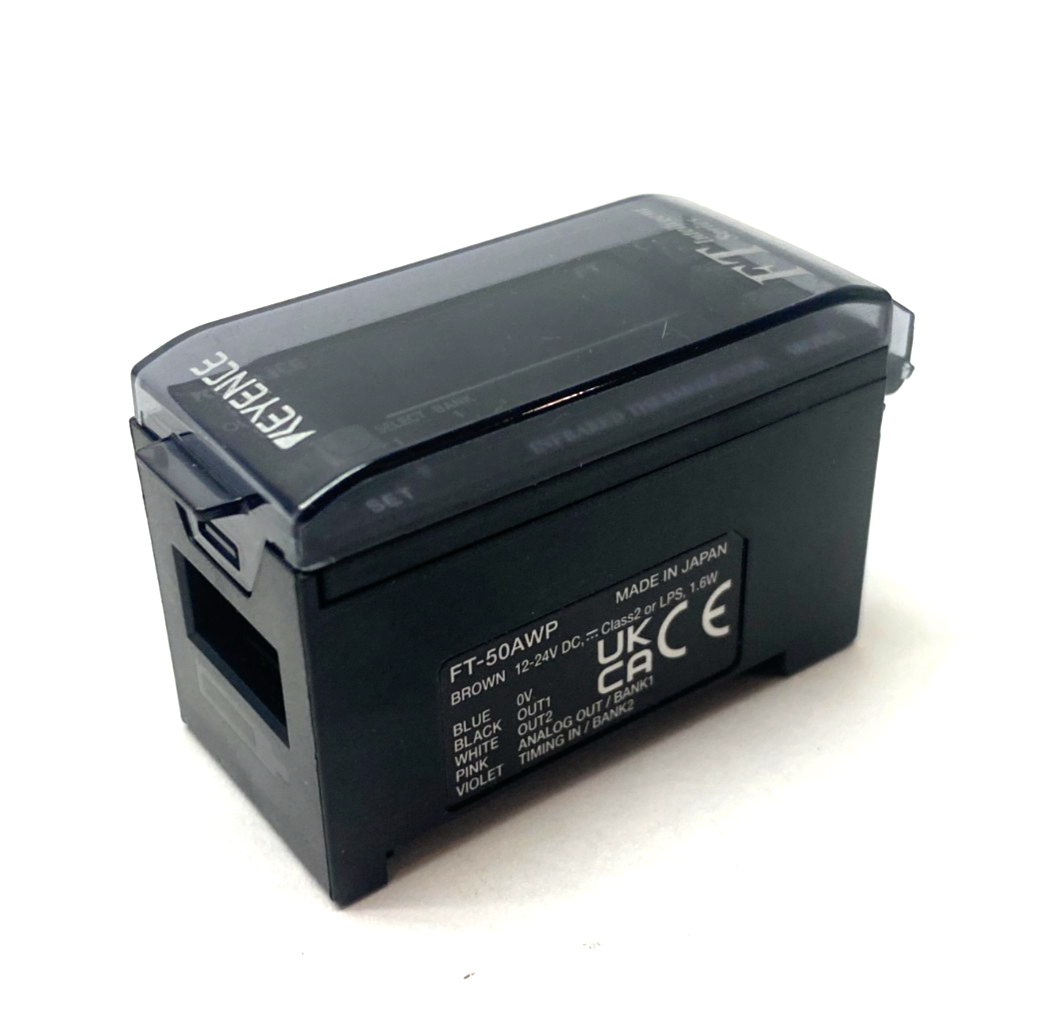 FT-50AWP | Keyence Digital Infrared Temperature Sensor Amplifier, DIN Mount, PNP - Used - Maverick Industrial Sales