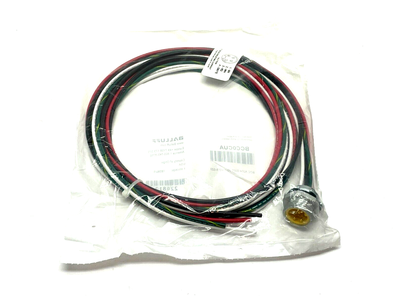 Balluff BCC0CUA Receptacle BCC A354-0000-20-RN059-020 - Maverick Industrial Sales