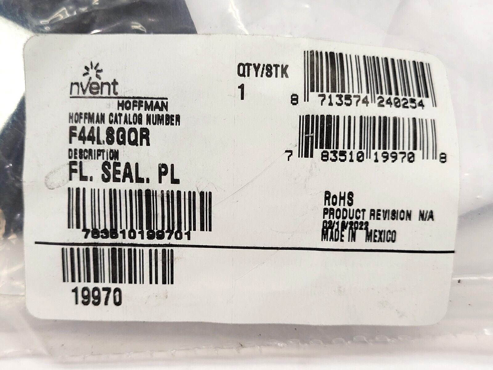 Hoffman F44LSGQR Quick-Release Flat Plate Seal Kit 19970 - Maverick Industrial Sales