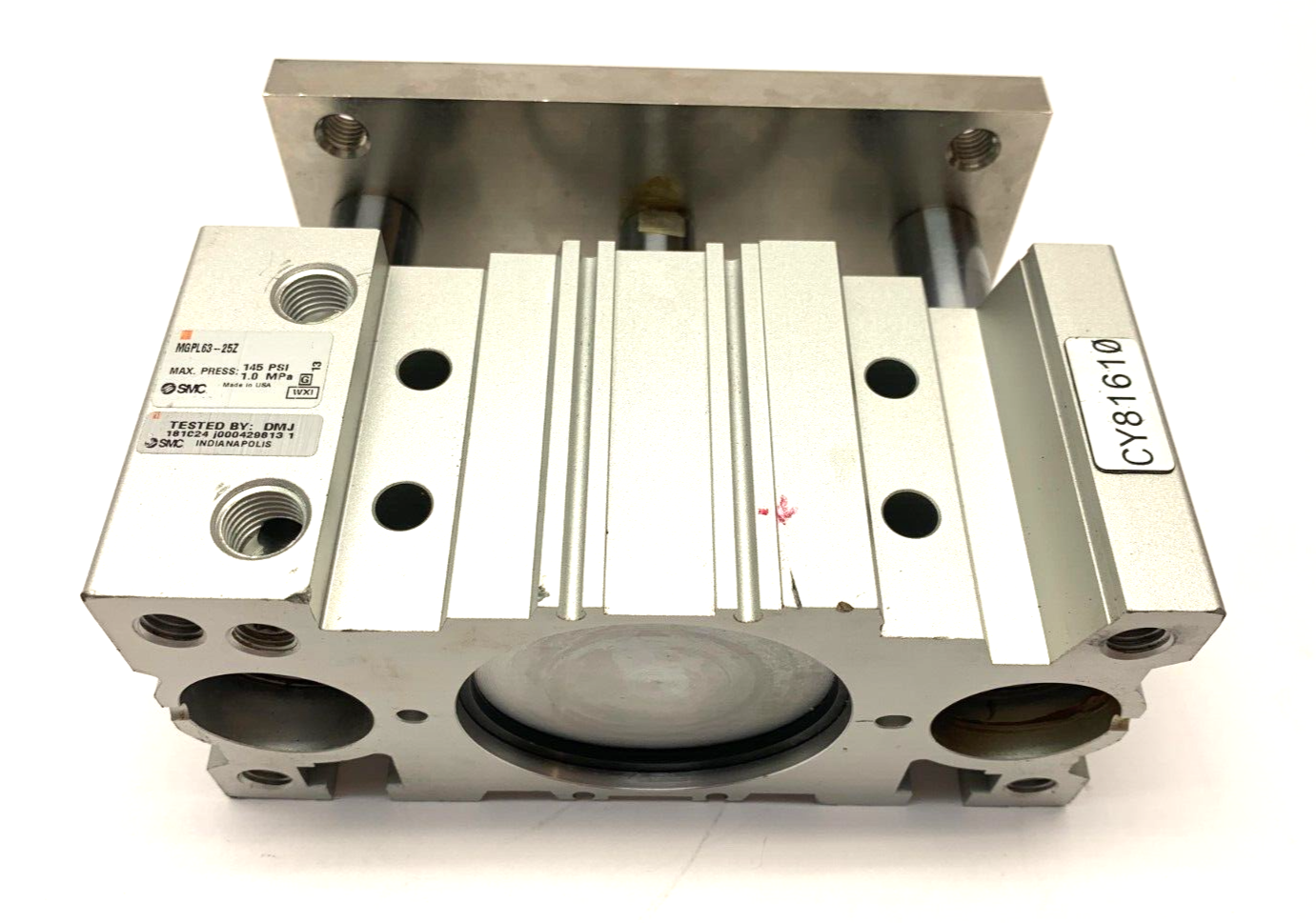 SMC MGPL63-25Z Compact Guide Cylinder 63mm Bore 25mm Stroke 145psi - Maverick Industrial Sales