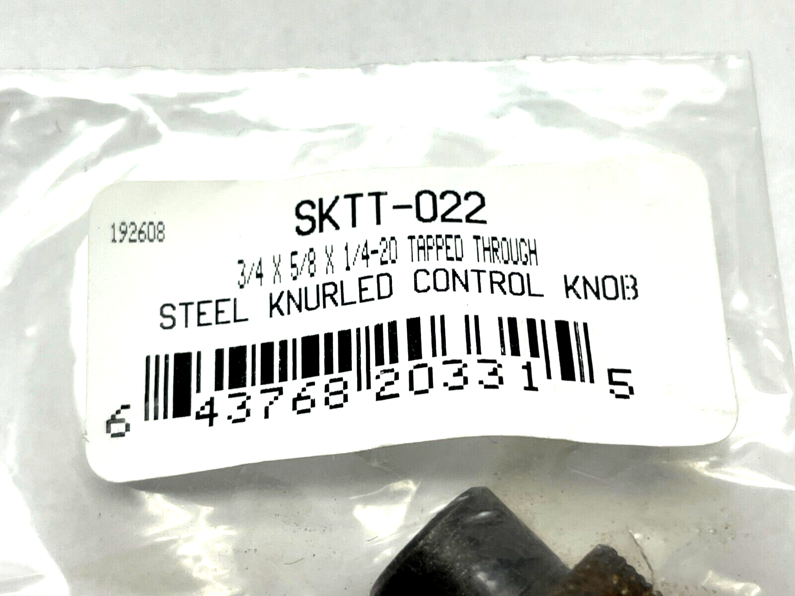 SKTT-022 | S&W Knurled Control Knob 3/4" x 5/8" x 1/4-20" LOT OF 2 - New - Maverick Industrial Sales