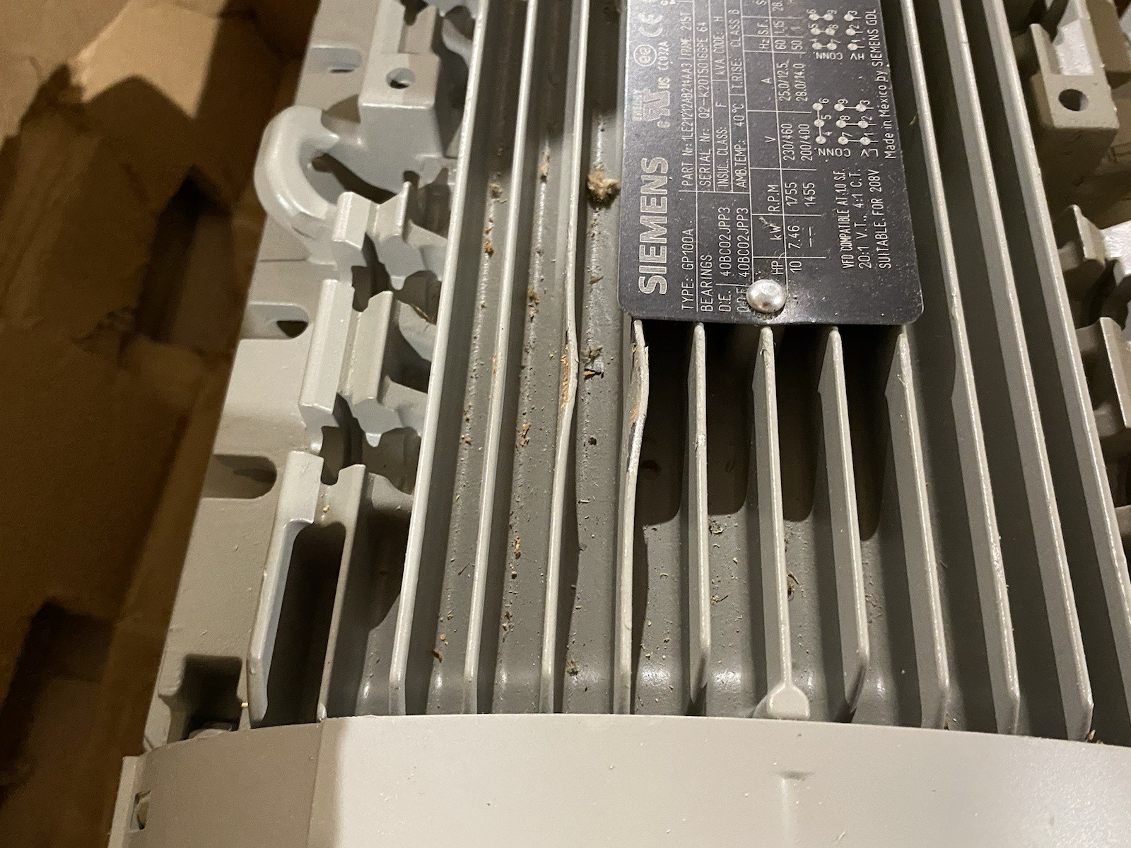 1LE21212AB214AA3 | Siemens 1LE2121-2AB21-4AA3 NEMA Premium® AC Motor 10HP 3-Phase Type GP100A - New – Open box - Maverick Industrial Sales