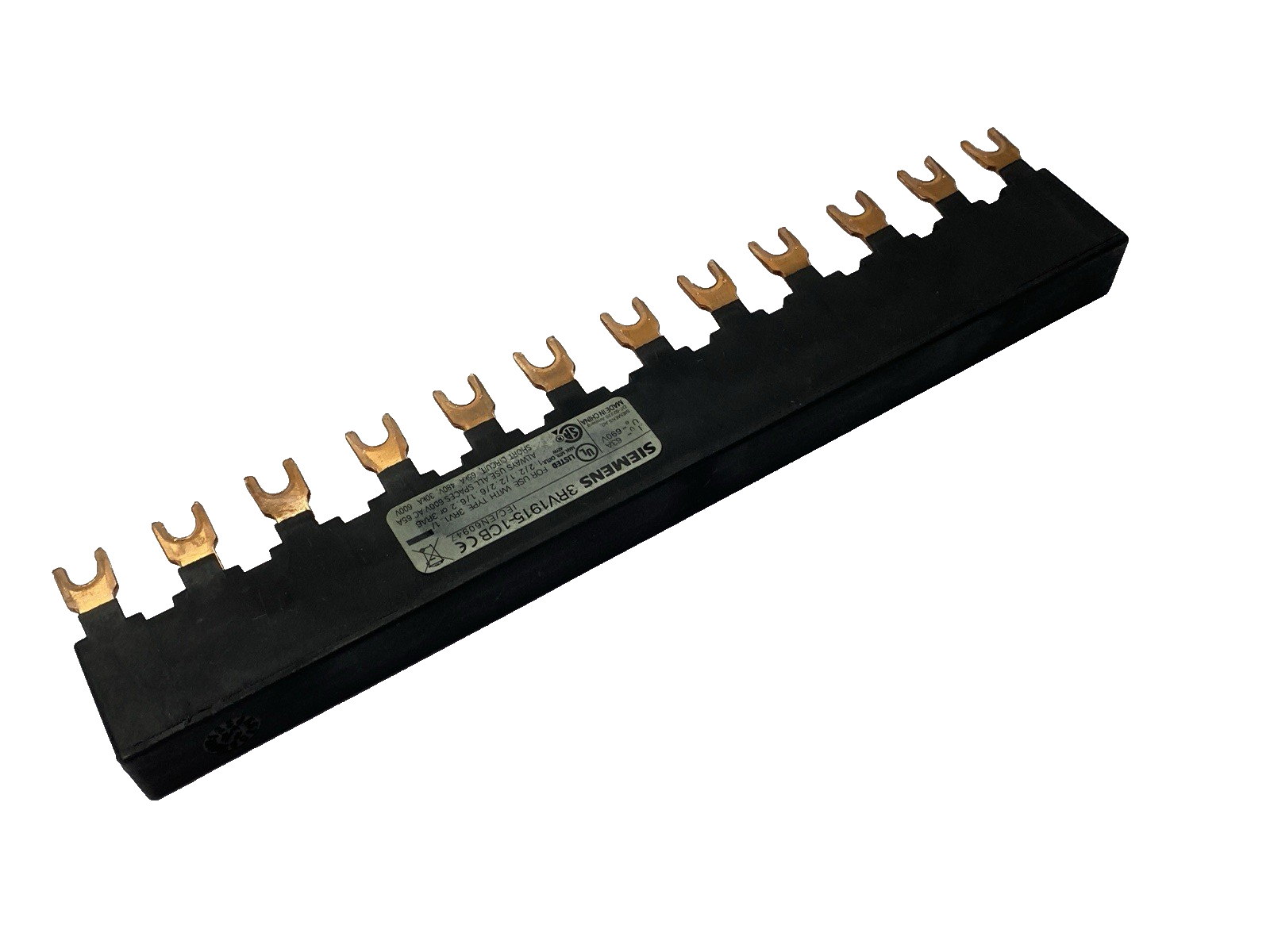 Siemens 3RV1915-1DB Busbar 3-Phase 600VAC 65A - Maverick Industrial Sales