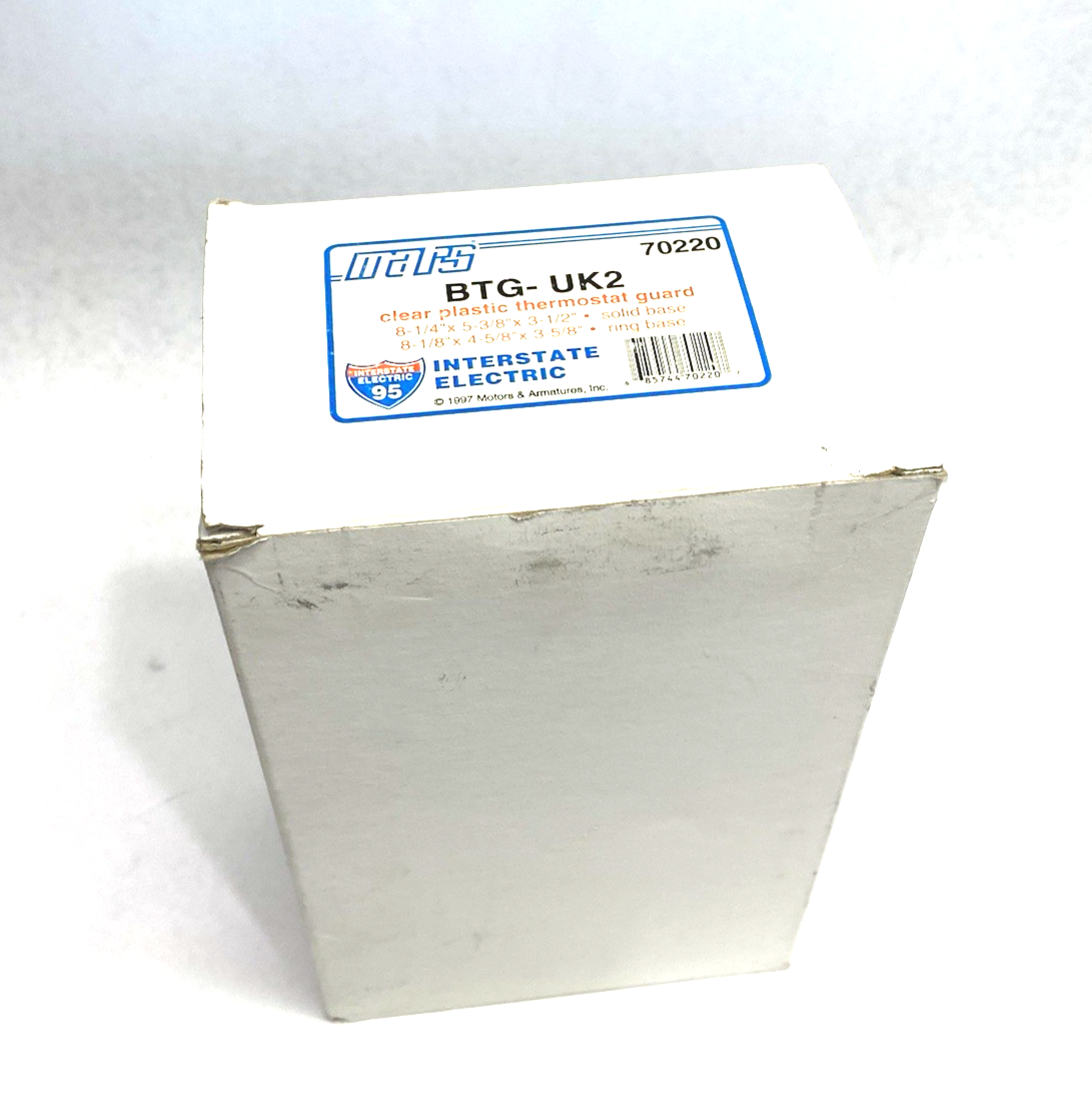 BTG-UK2 | Interstate Electric Locking Thermostat Guard/Cover, Clear, Plastic - New – Open box - Maverick Industrial Sales