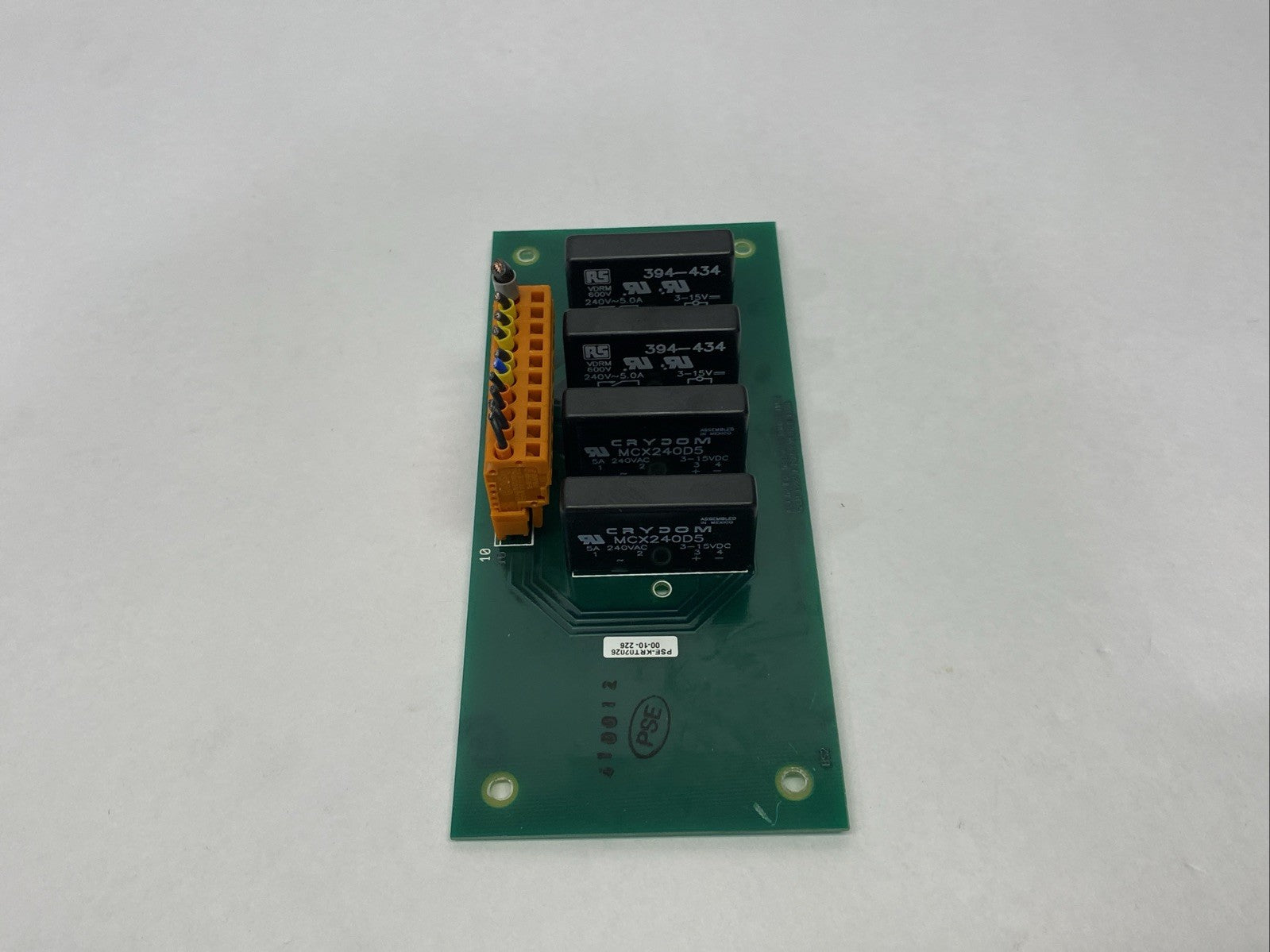 1160,PSE-KRT02026 | F&K Delvotec PSE-KRT02026 1160 Power Heater Board w/ 4x Solid State Relays - Used - Maverick Industrial Sales