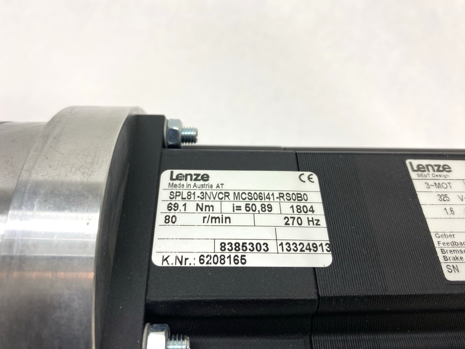 Lenze SPL81-3NVCR MCS06I41-RS0B0, 3-MOT MCS 06I41-RS0B0-B11N-ST6800N-R0SU Servo - Maverick Industrial Sales