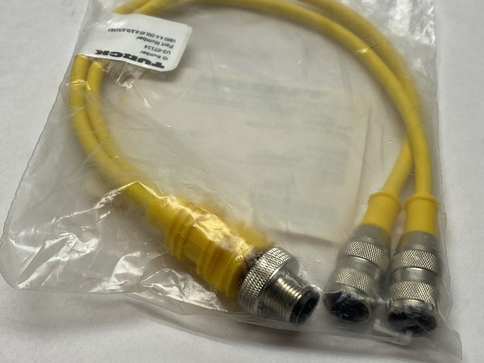 Turck VBRS 4.4-2RK 4T-0.3/0.3/S1587 Splitter M M12 - 2x F M12 4-Pin U2-07114 - Maverick Industrial Sales