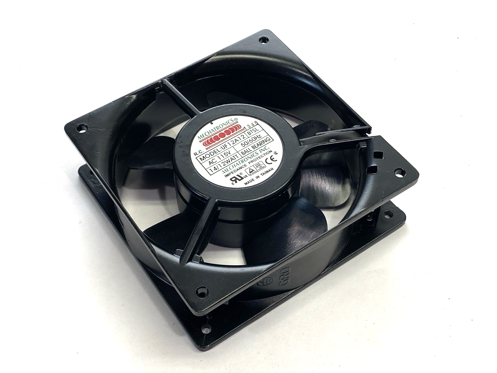 Mechatronics UF12A12 BTSL Aluminum Frame Ball Bearing Cooling Fan 115VAC 14/12W - Maverick Industrial Sales