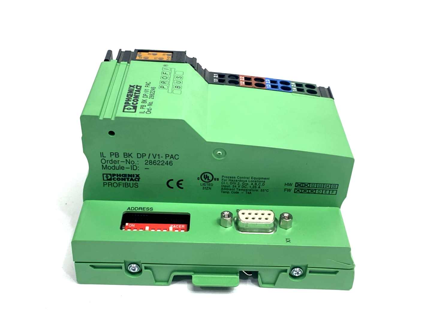IL PB BK DP/V1-PAC | Phoenix Contact Bus Coupler, PROFIBUS DP, D-SUB-9 2862246 - Used - Maverick Industrial Sales