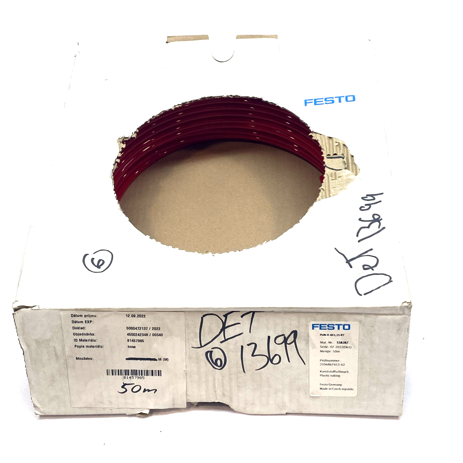 Festo PUN-H-8x1,25-RT Plastic Tubing Red 50m - Maverick Industrial Sales