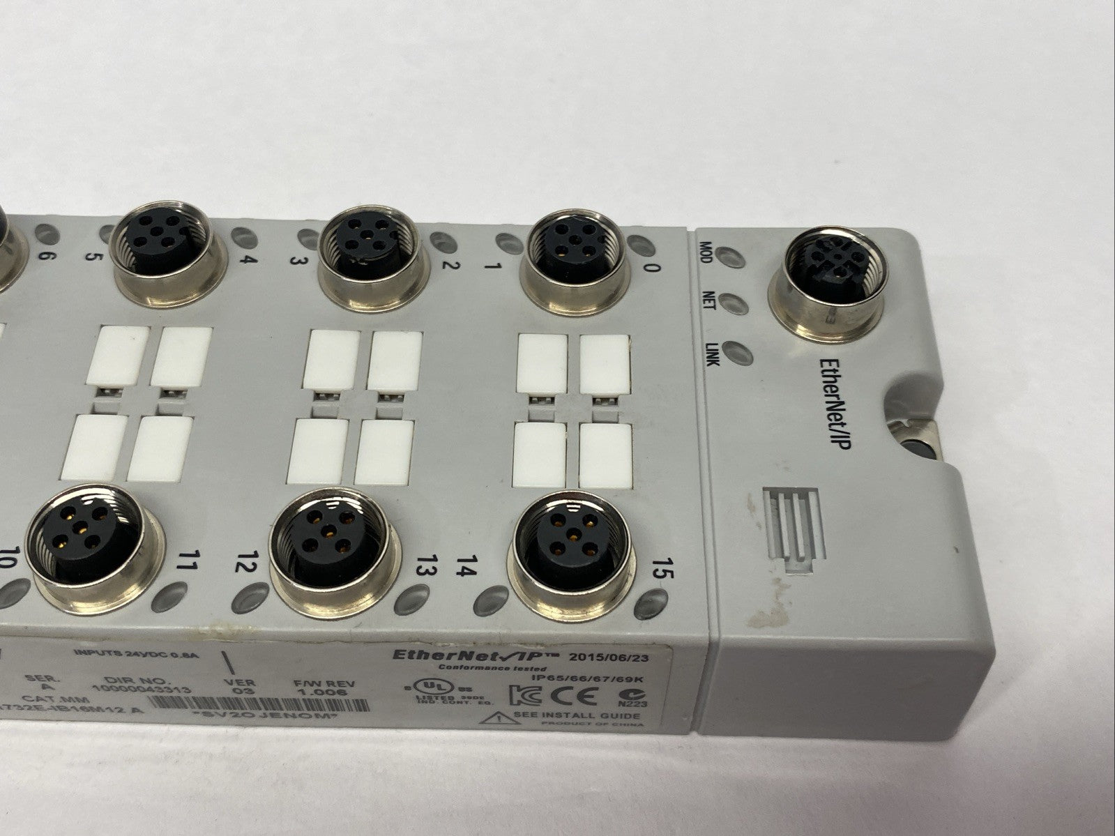 1732E-IB16M12 | Allen Bradley Ser. A AmorBlock 16-Point Input Module, EtherNet/IP - Used - Maverick Industrial Sales