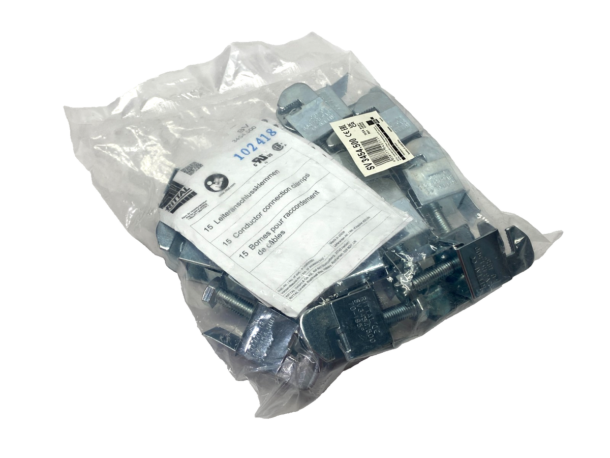 SV 3454500 | Rittal Conductor Terminal, Carbon Steel, Zinc-Plated, PACK OF 15 - New - Maverick Industrial Sales