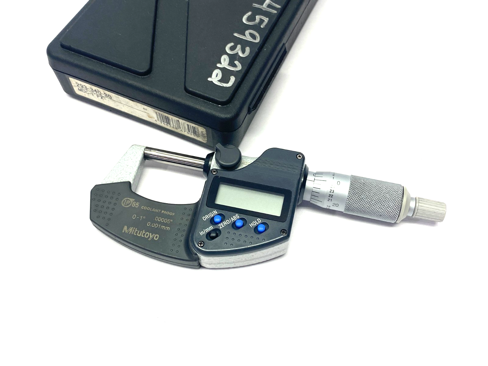 Mitutoyo 293-340-30 Digimatic Micrometer IP65 Coolant Proof MDC-1"PX - Maverick Industrial Sales