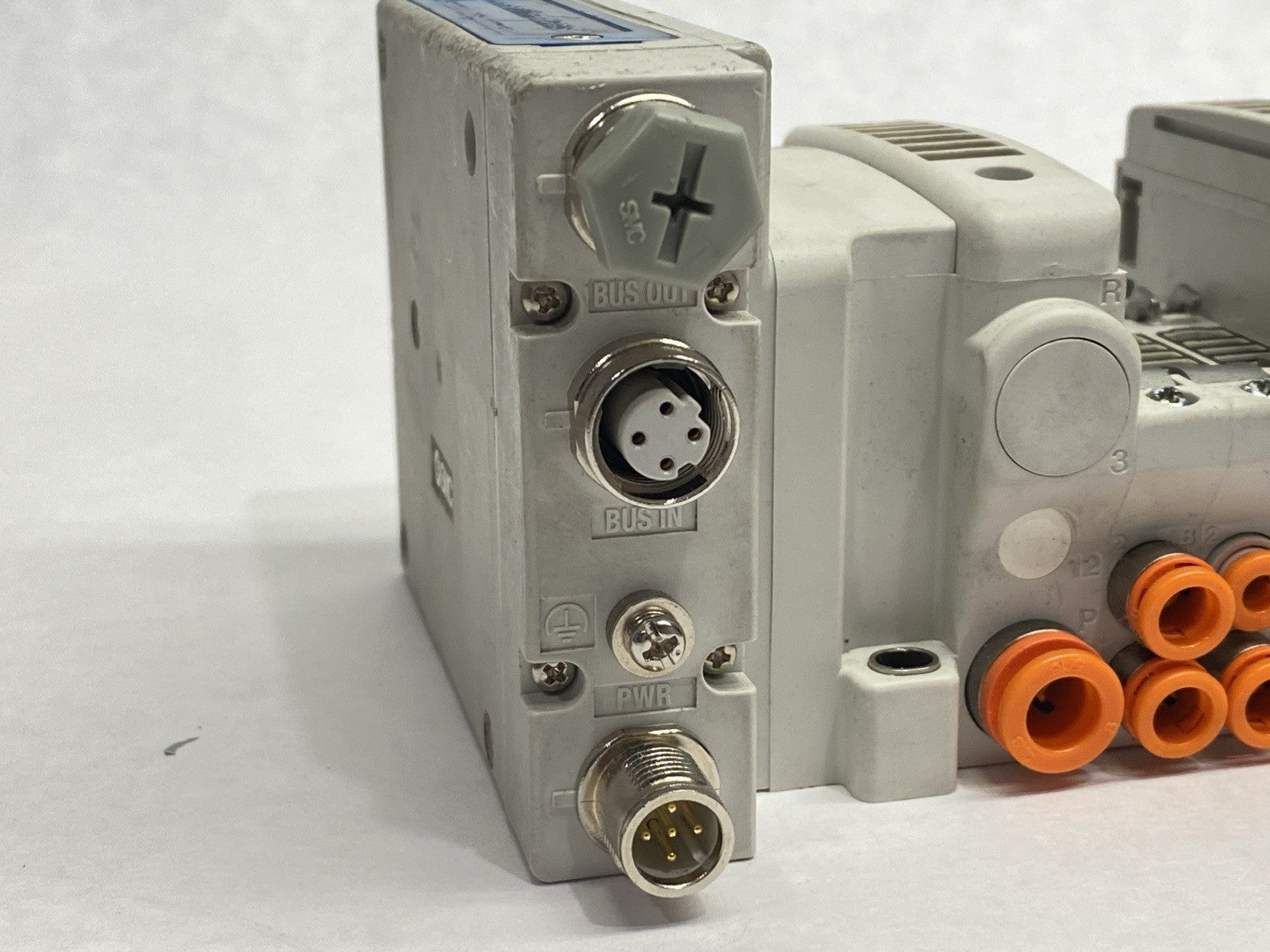 VV5QC11-03N35DA-S | SMC Pneumatic Plug-In Manifold 3-Station - Used - Maverick Industrial Sales