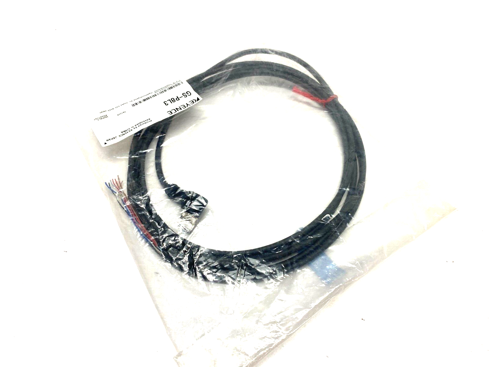 Keyence GS-P8L3 Single Ended Connection Cable M12 L-Shaped Connector - Maverick Industrial Sales