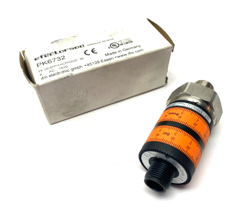 Ifm PK6732 Pressure Switch Intuitive Switch Point PK-100-SFP14-HCPKG/US/ /W - Maverick Industrial Sales