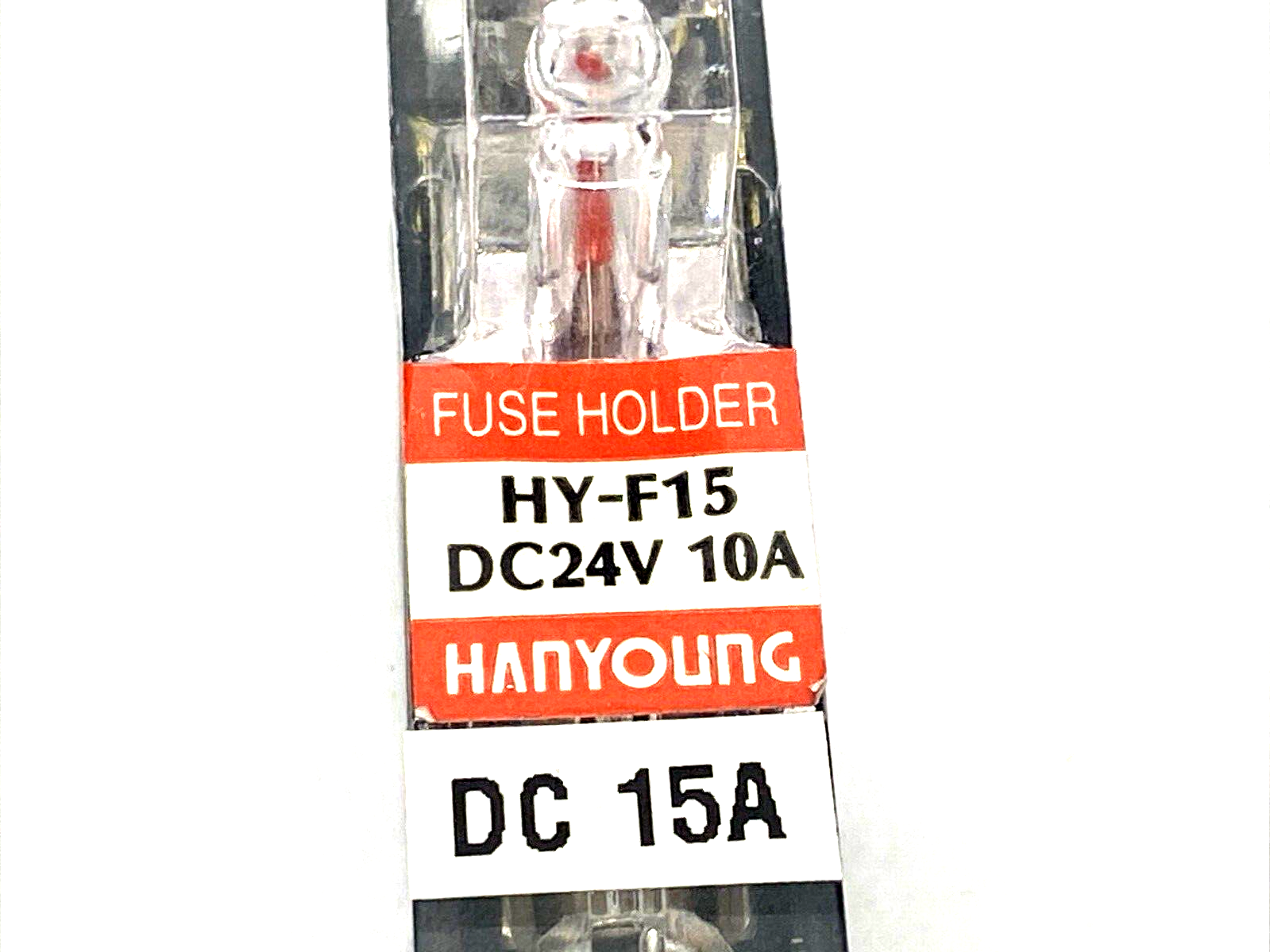 Hanyoung HY-F15 Fuse Holder 24VDC 10A LOT OF 3 - Maverick Industrial Sales