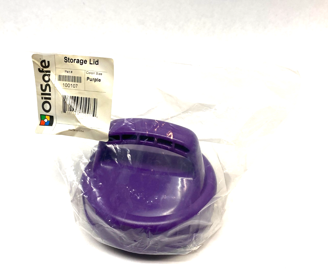 100107 | Oilsafe Spill-Proof Storage Lid, Purple - New - Maverick Industrial Sales