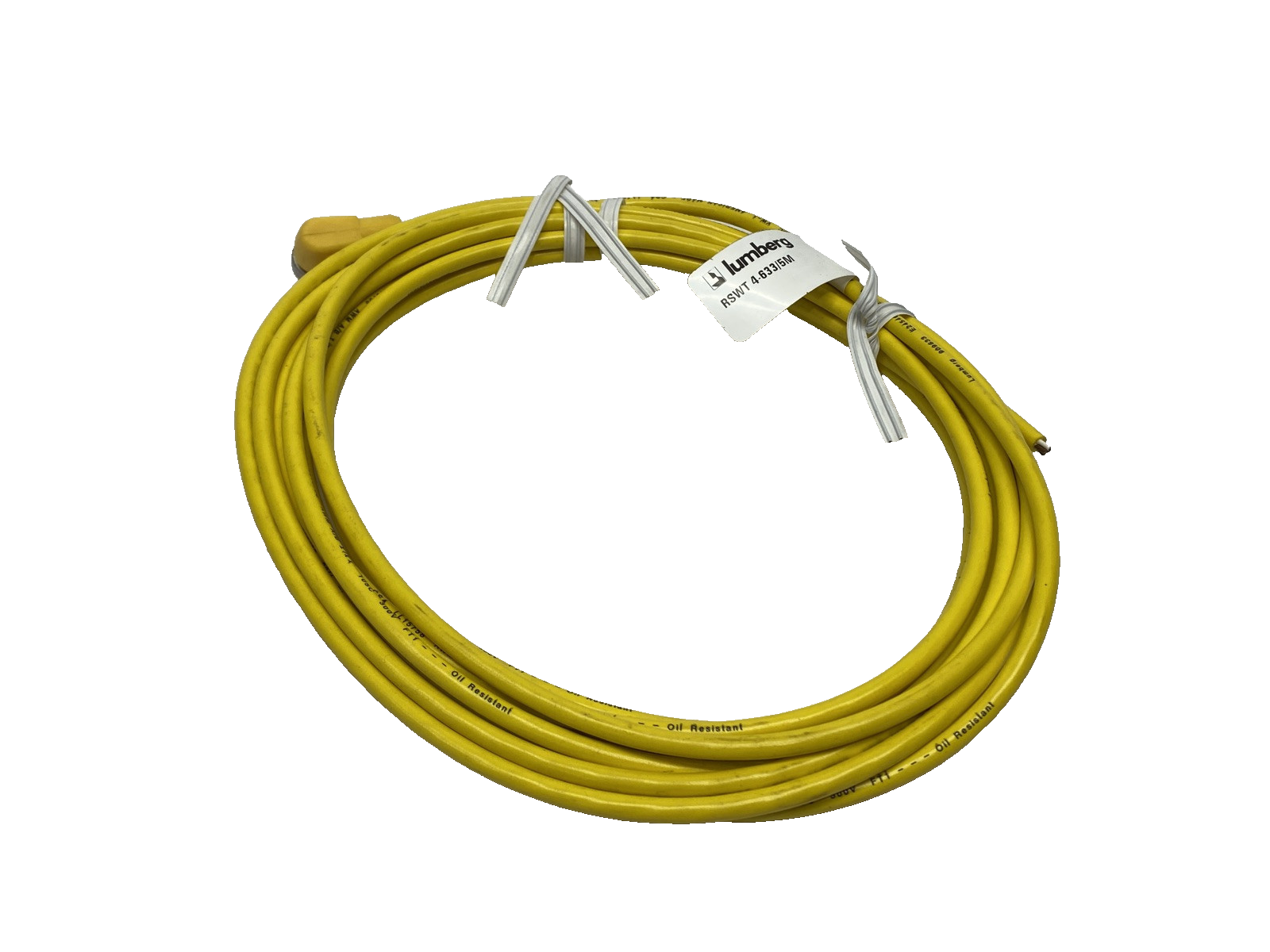 Lumberg Automation RSWT 4-633/5M Single-Ended M12 Male 4-Pin Cordset 600001941 - Maverick Industrial Sales