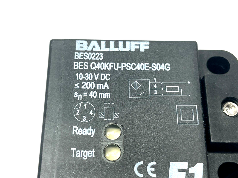 Balluff BES0223 Inductive Factor 1 Sensor BES Q40KFU-PSC40E-S04G - Maverick Industrial Sales