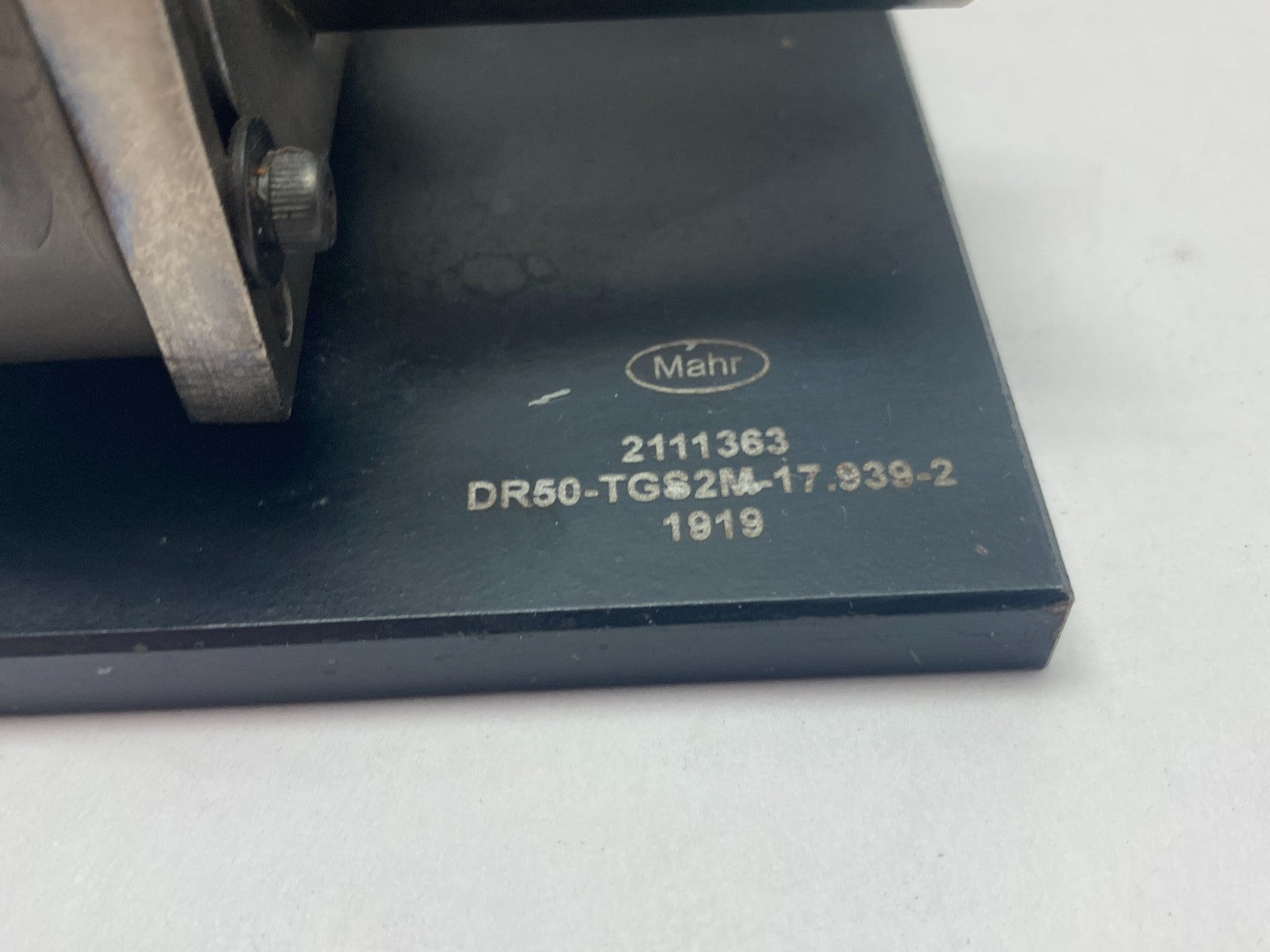 Mahr 2111362 Dimensionair 2-Jet Air Ring Gauge DR50-TGS2M-17.939-1 w/ Base Plate - Maverick Industrial Sales