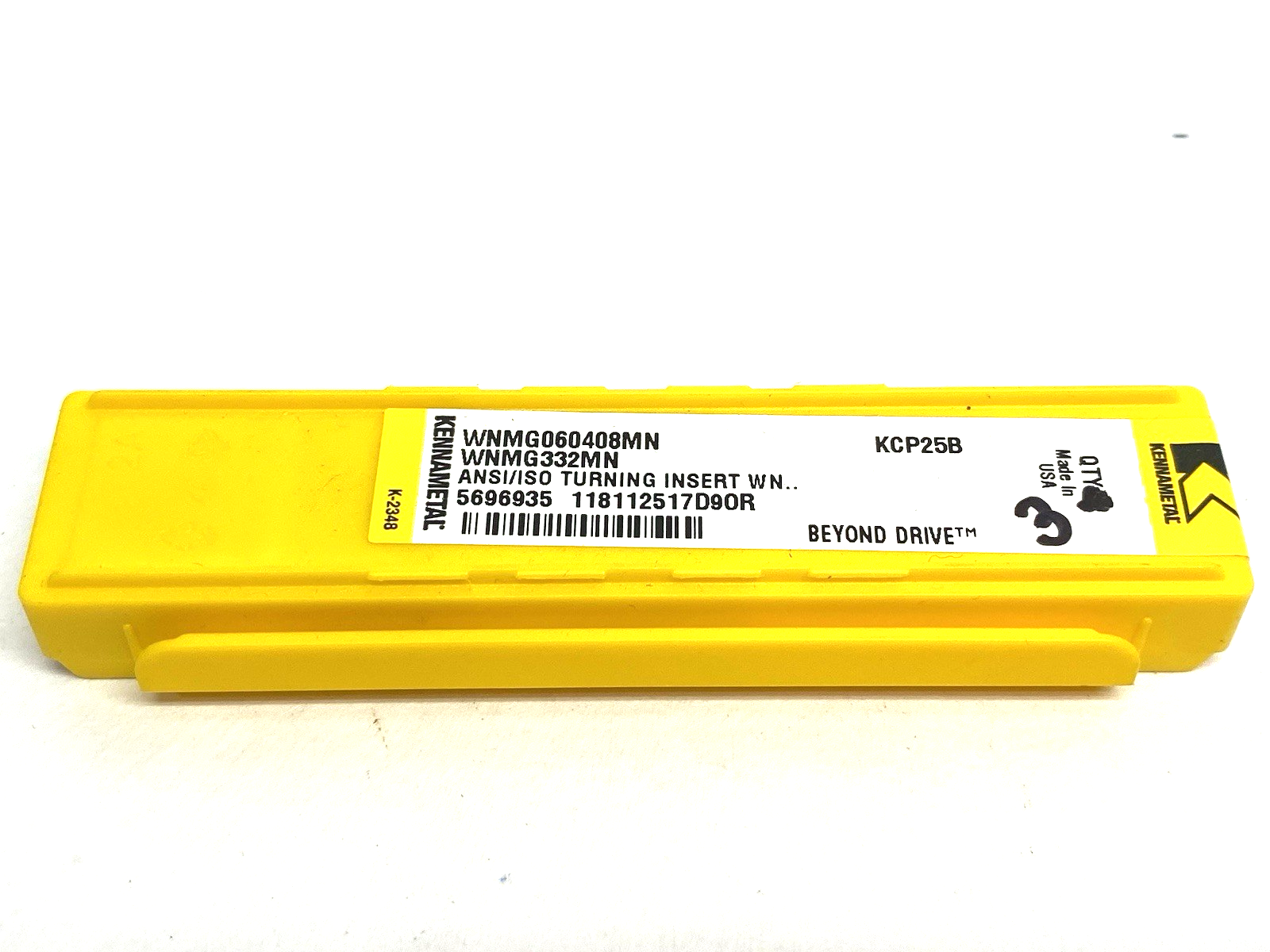 5696935 | Kennametal Kenloc™ Turning Insert Medium-Negative WNMG060408MN PKG OF 3 - New – Open box - Maverick Industrial Sales