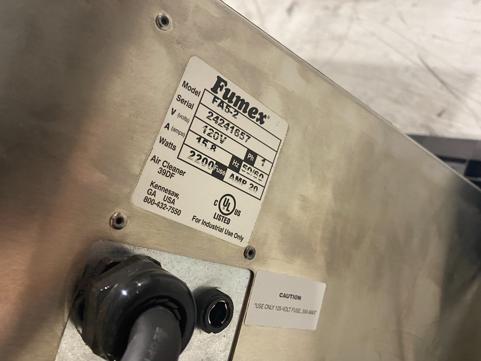 Fumex FA5-2 Air Filtration Fume Extraction Unit LOT OF 2 FOR PARTS - Maverick Industrial Sales